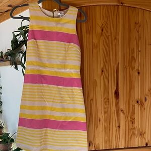 Esley Pink and Yellow Striped Dress